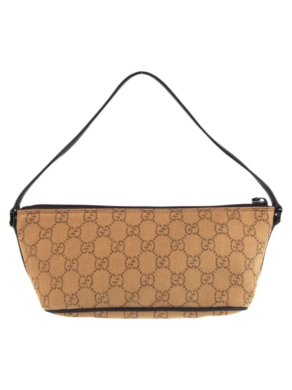 Gucci Beige Brown GG Canvas Handbag Pouch